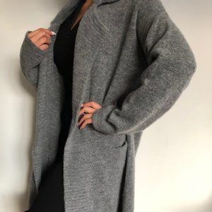 Michael Stars Grey Wool Cardigan Sweater Coat (S)